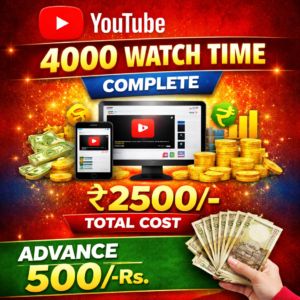 YouTube watch time 4k hour free 20k view 200 subscribe