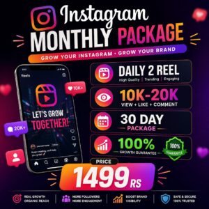 Instagram monthly (30 Day)package